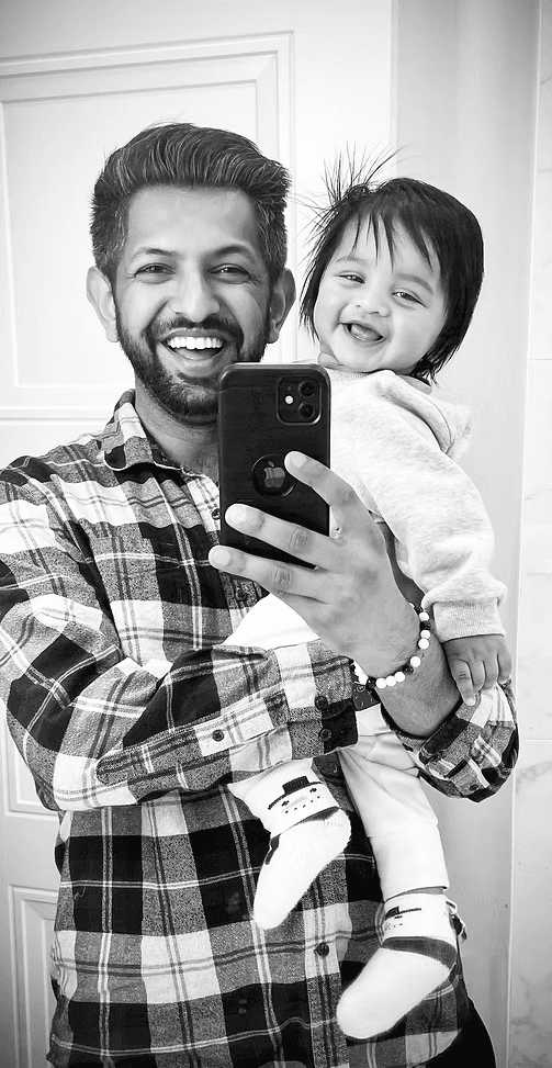 Vivek Thakkar with his son